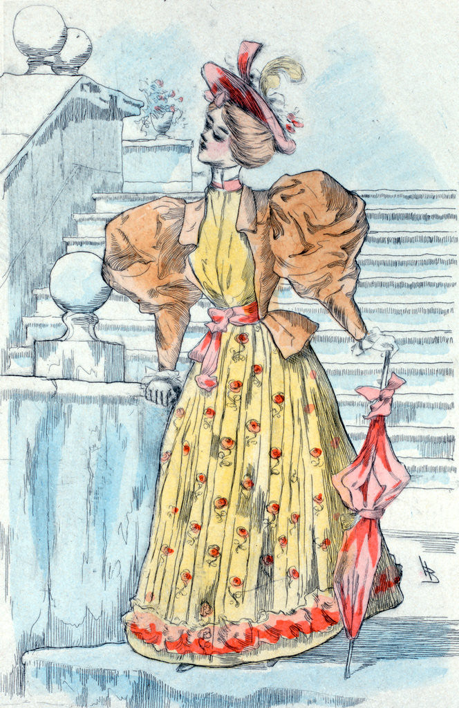 Detail of 1894, Women's fashion in nineteenth-century Paris by Henri Boutet