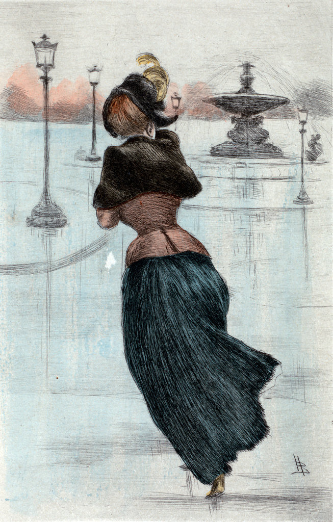 Detail of 1884, Women's fashion in nineteenth-century Paris by Henri Boutet