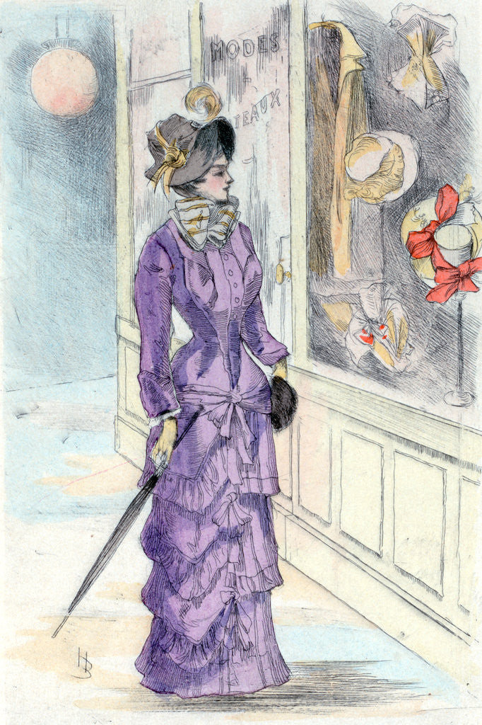 Detail of 1880, Women's fashion in nineteenth-century Paris by Henri Boutet