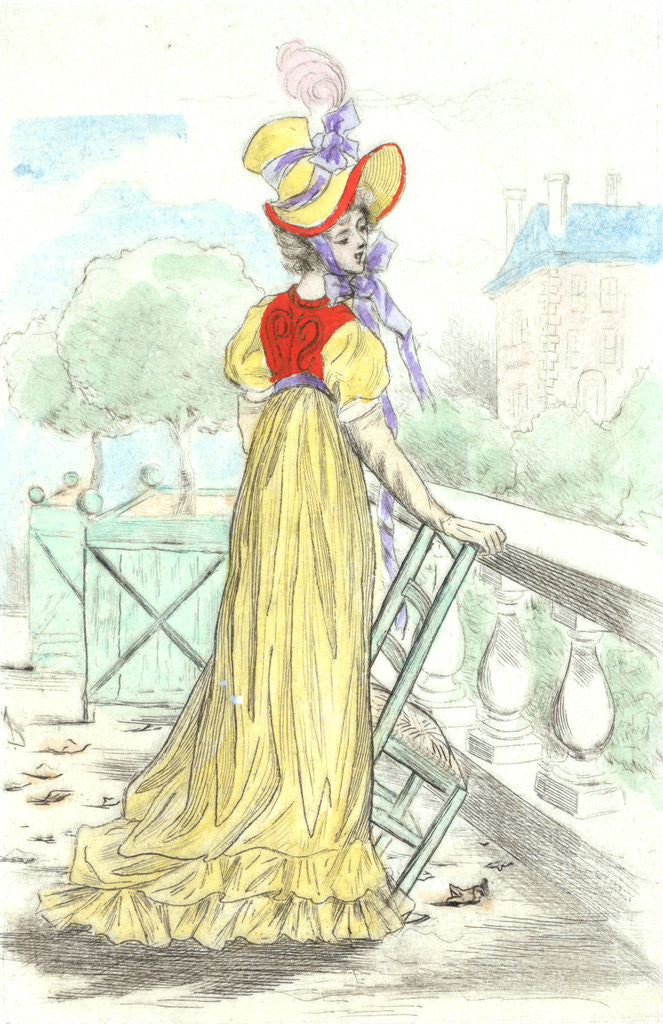 Detail of 1816, Women's fashion in nineteenth-century Paris by Henri Boutet