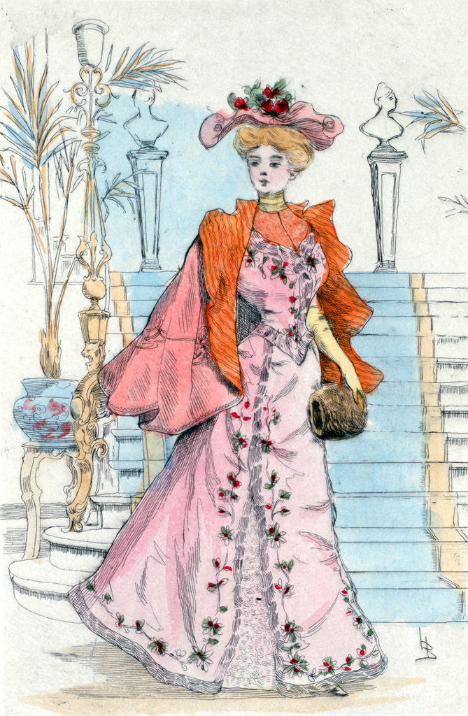 Detail of 1898, Women's fashion in nineteenth-century Paris by Henri Boutet