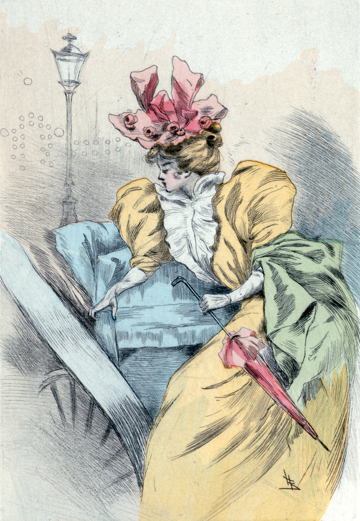 Detail of 1896, Women's fashion in nineteenth-century Paris by Henri Boutet