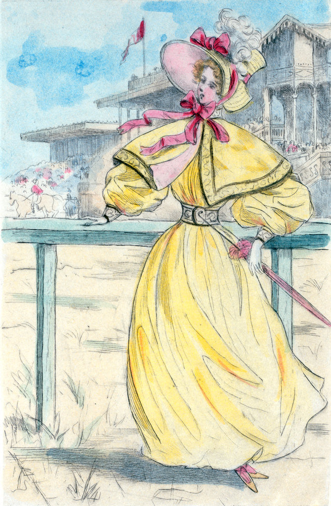 Detail of 1841, Women's fashion in nineteenth-century Paris by Henri Boutet