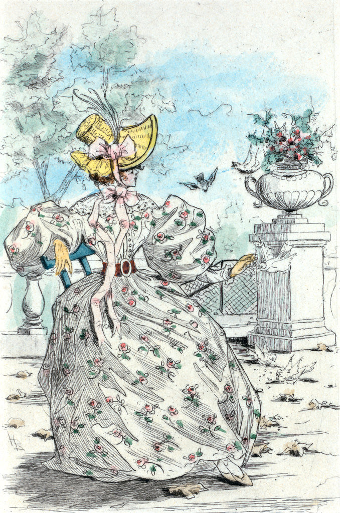 Detail of 1831, Women's fashion in nineteenth-century Paris by Henri Boutet