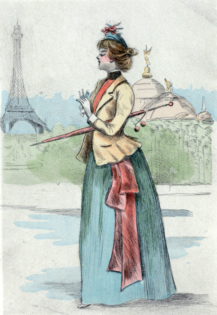 Detail of 1889, Women's fashion in nineteenth-century Paris by Henri Boutet