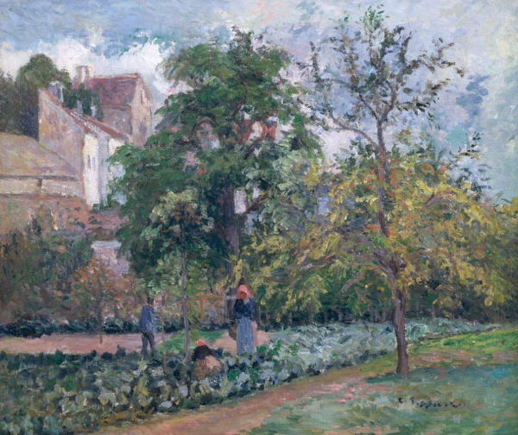 Detail of Orchard at Maubisson, Pontoise, 1876 by Camille Pissarro