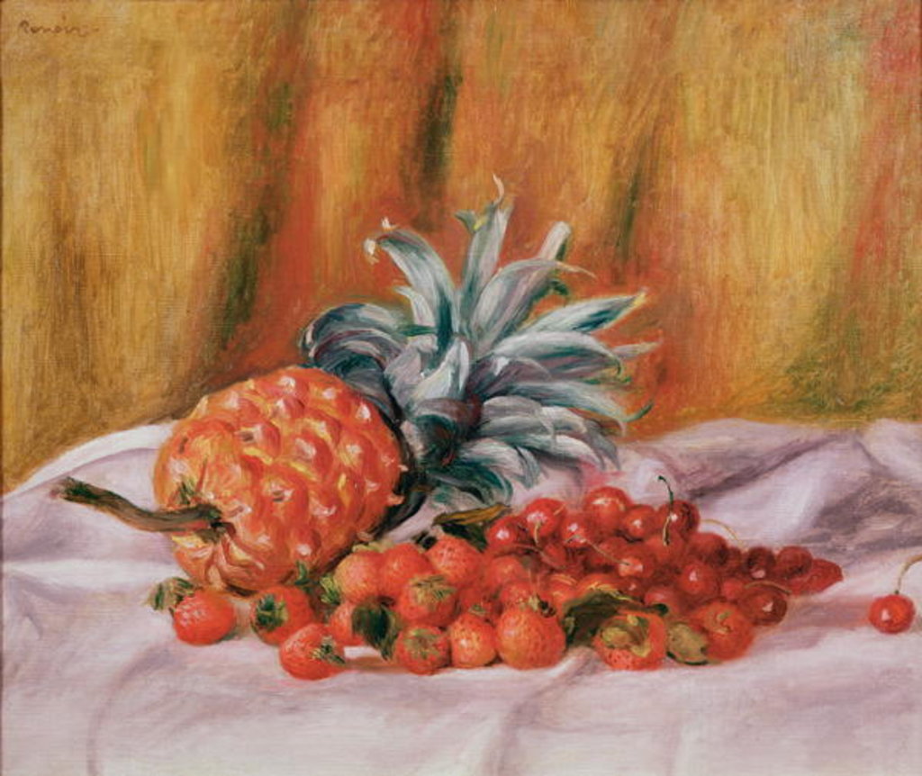 Detail of Strawberries and Pineapple, c.1895 by Pierre Auguste Renoir
