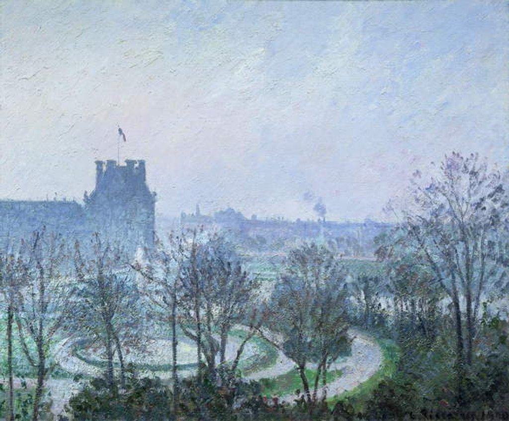 Detail of White Frost, Jardin des Tuileries, 1900 by Camille Pissarro