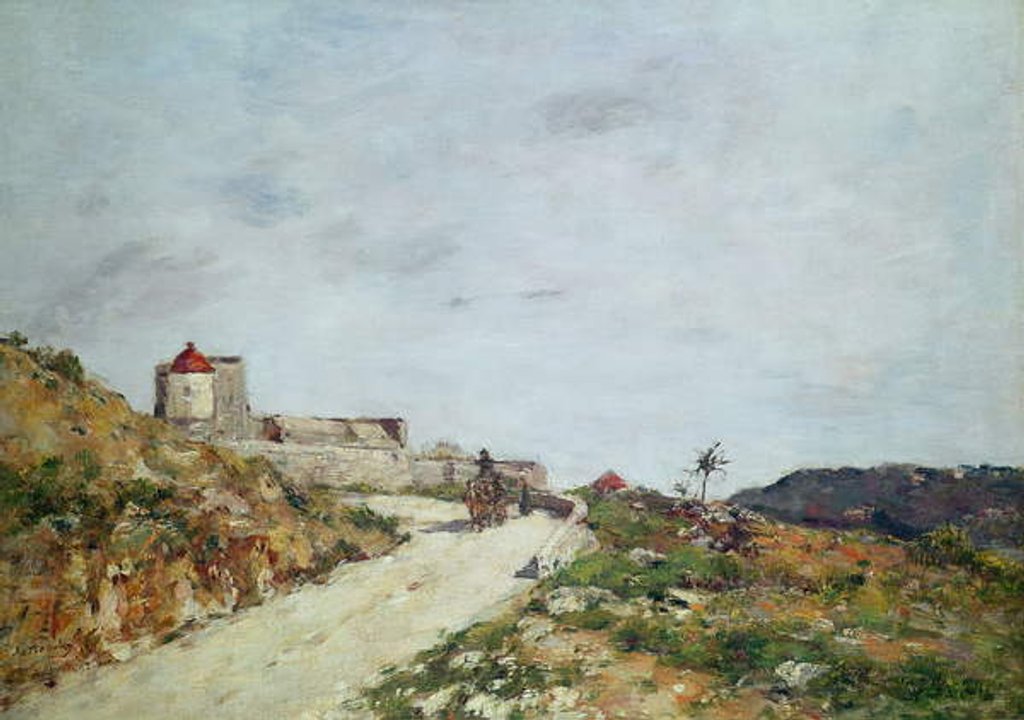 Detail of The Road to the Citadel at Villefranche, 1892 by Eugene Louis Boudin