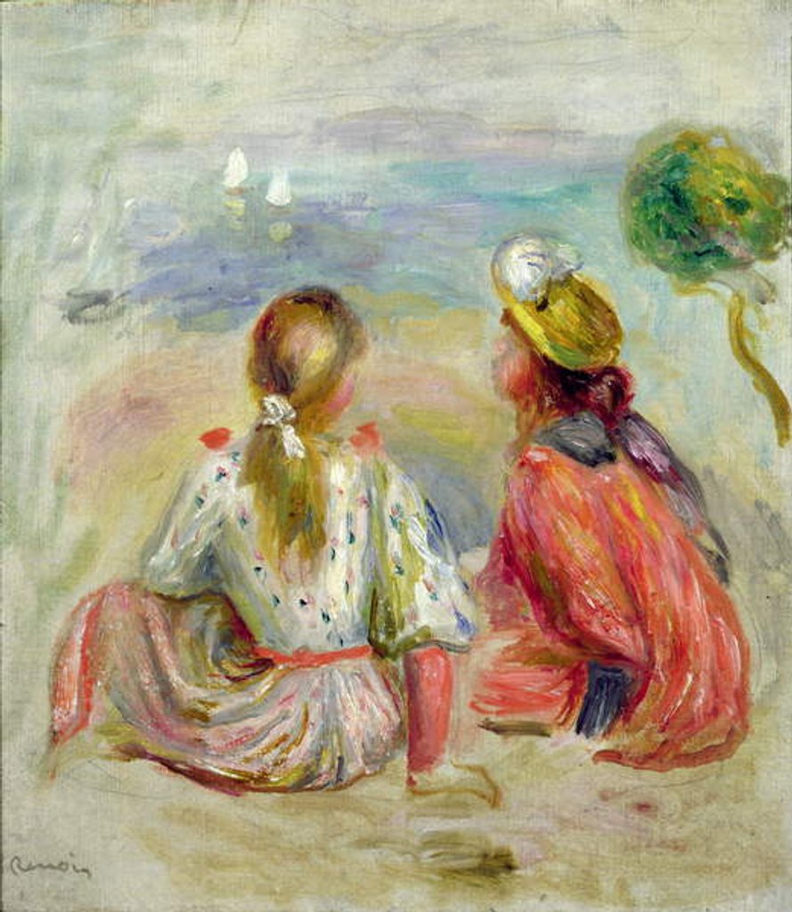 Detail of Young Girls on the Beach, c.1898 by Pierre Auguste Renoir