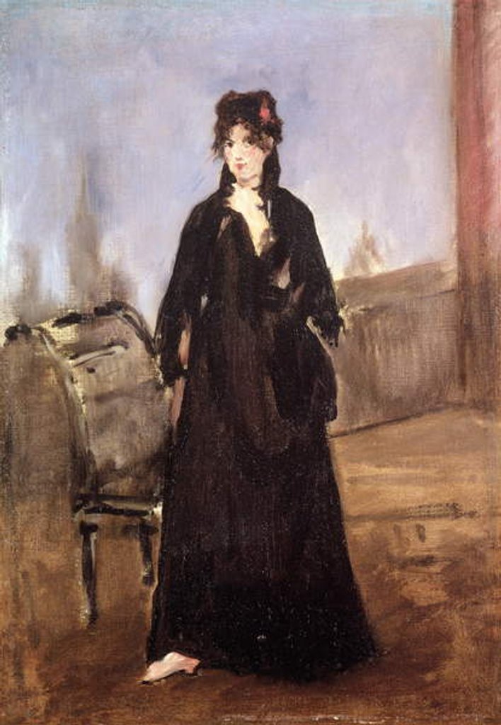 Detail of Portrait of Berthe Morisot in Pink Shoes, 1872 by Edouard Manet