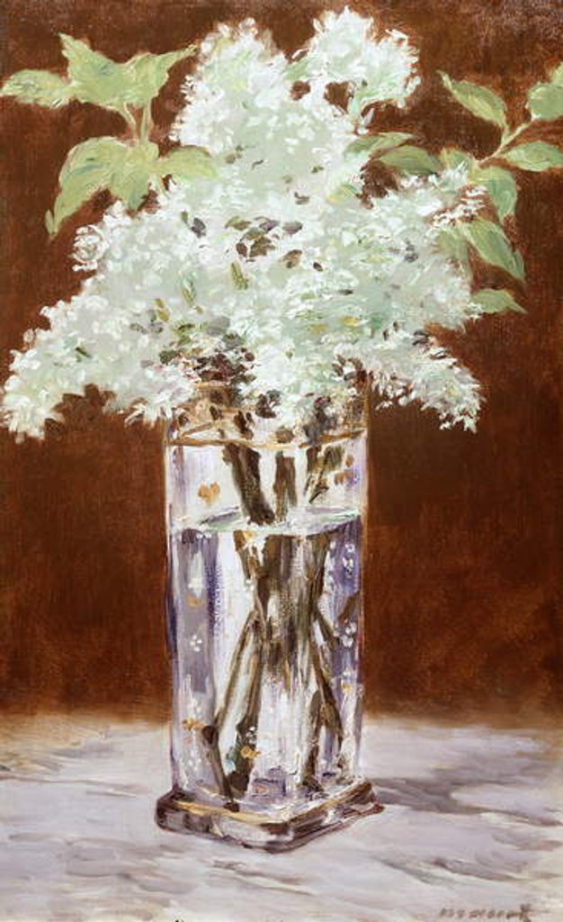 Detail of White Lilac in a Crystal Vase, 1882 by Edouard Manet