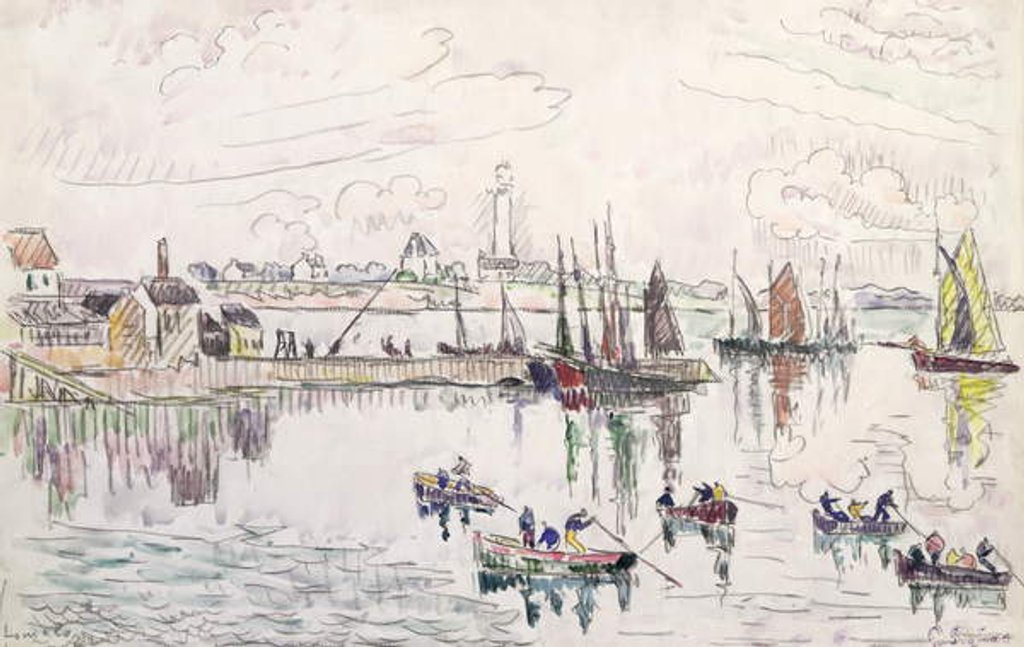 Detail of The Port of Lomalo, Brittany, 1922 by Paul Signac
