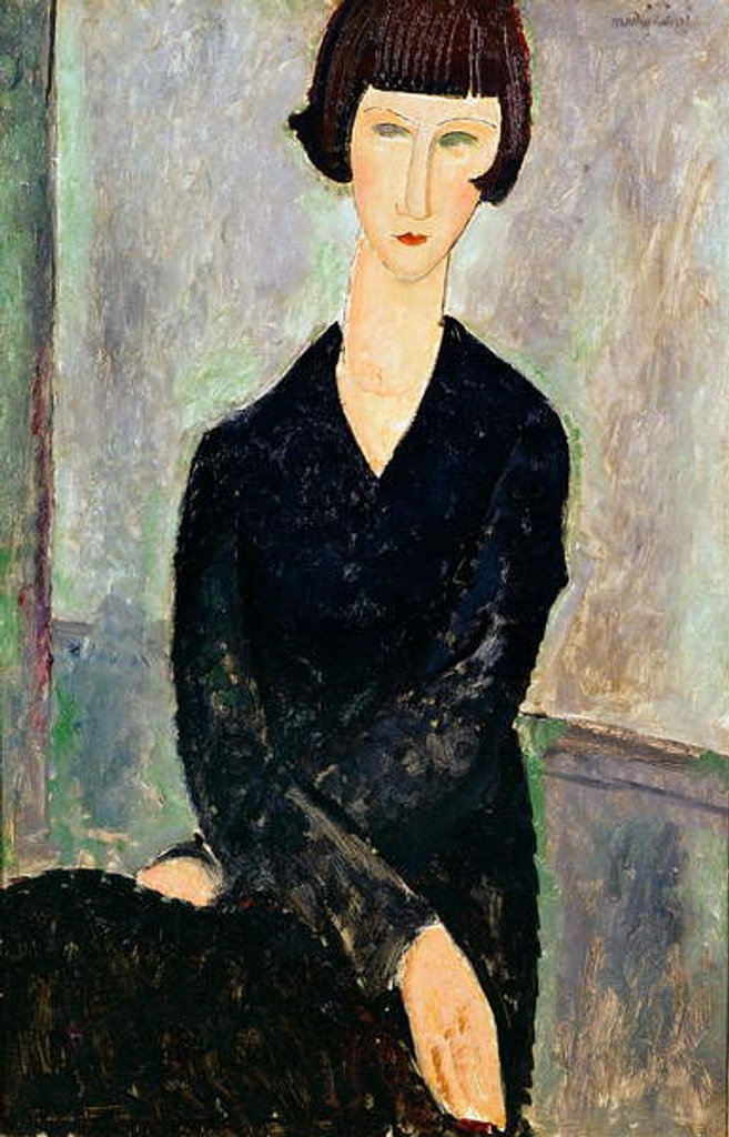 Detail of Woman in Black Dress, 1918 by Amedeo Modigliani