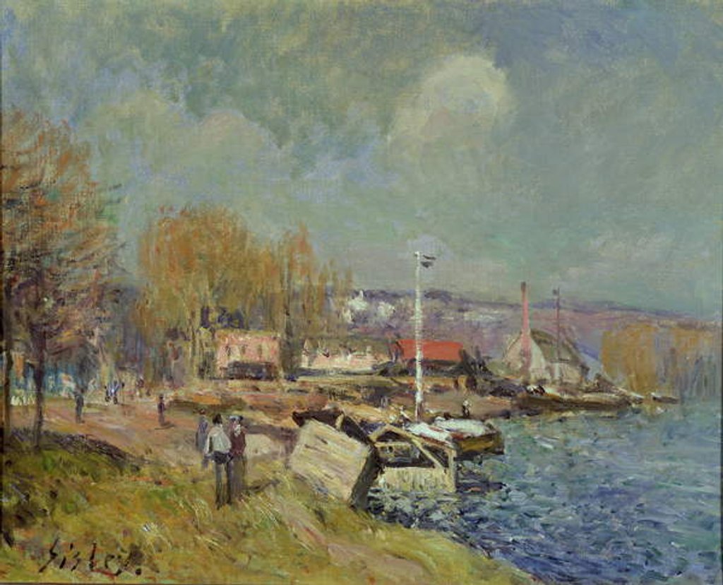 Detail of The Seine at Port-Marly, 1877 by Alfred Sisley