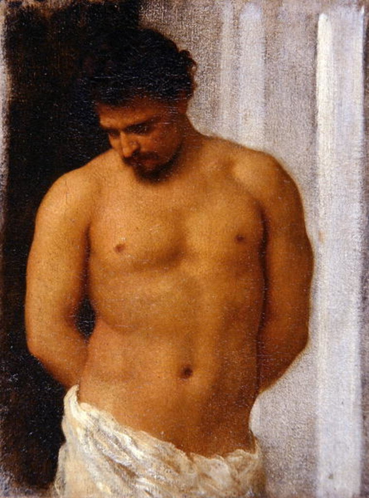 Detail of Study of a Male Figure by Frederic Leighton