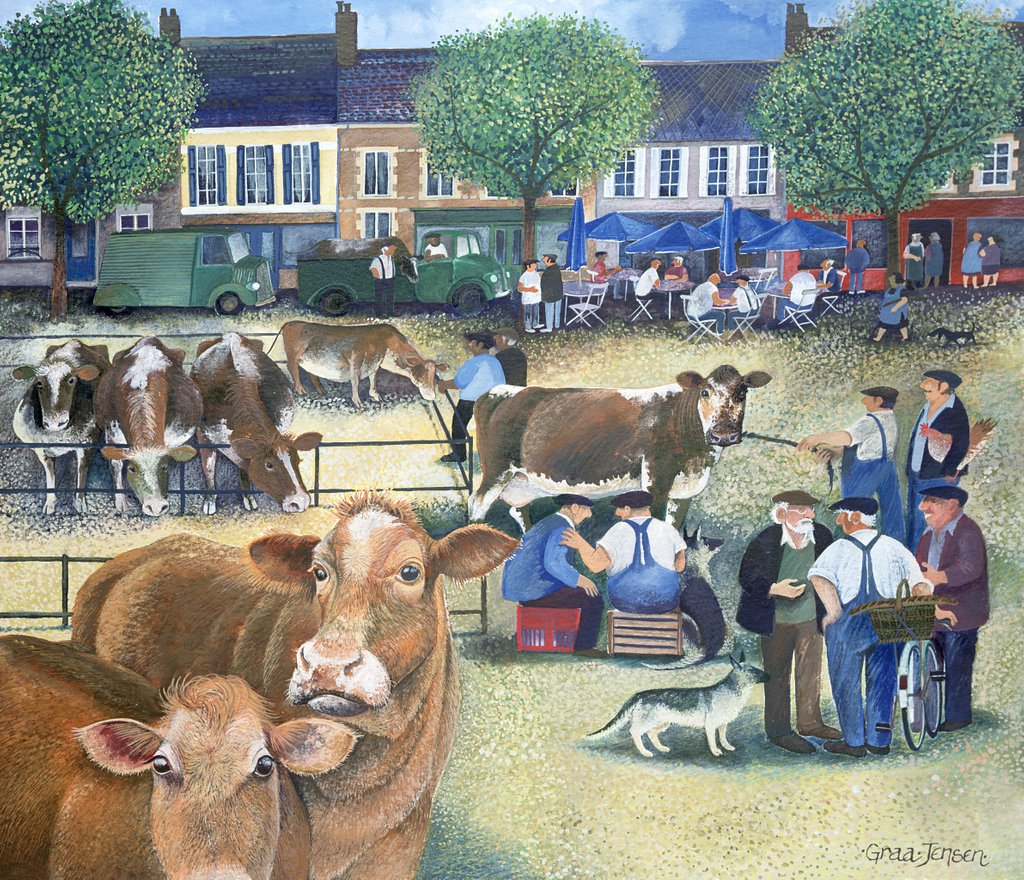 Cow Dealers II by Lisa Graa Jensen