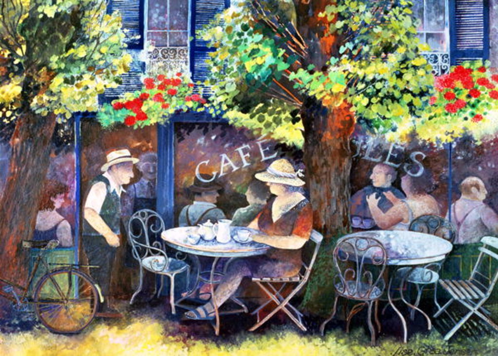 Detail of Cafe Jules, 1994 by Lisa Graa Jensen