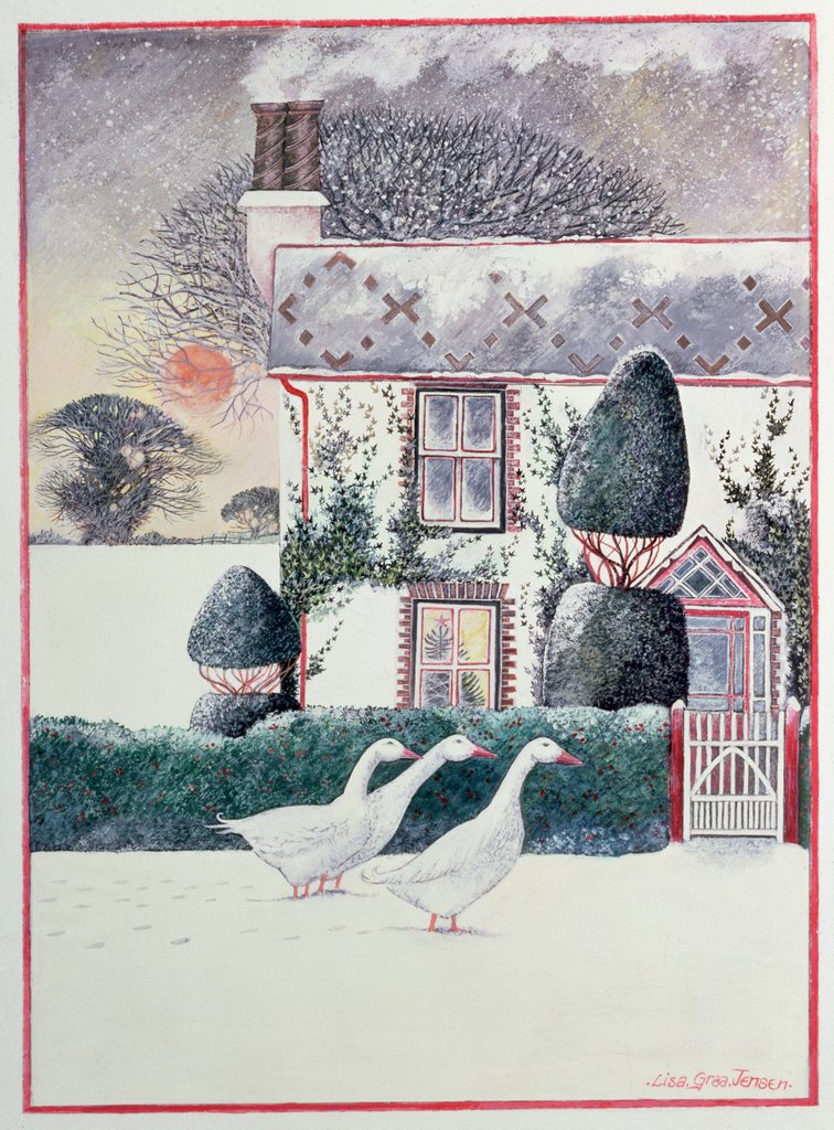 Detail of Christmas Cottage, 1985 by Lisa Graa Jensen
