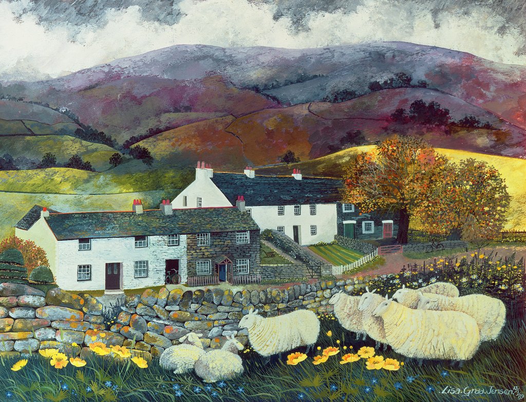 Detail of Sheep Country, 1988 by Lisa Graa Jensen