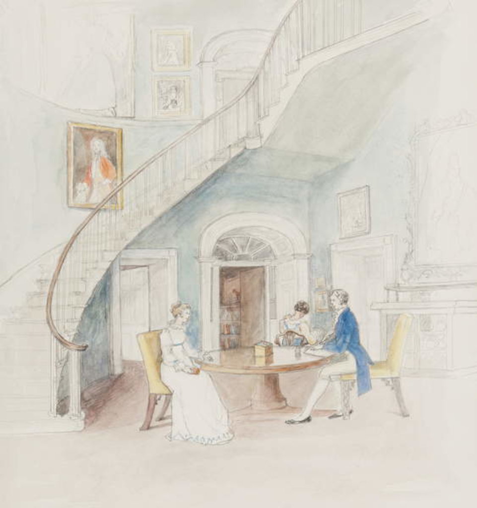 Detail of Mr Darcy Writing, 2010 by Caroline Hervey-Bathurst