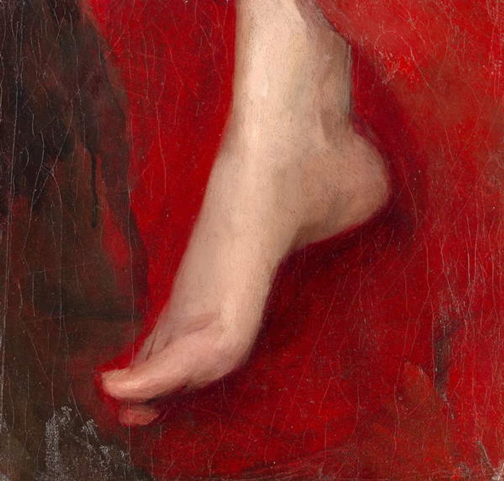 Detail of Study of a foot, early 1880s by Albert de Belleroche