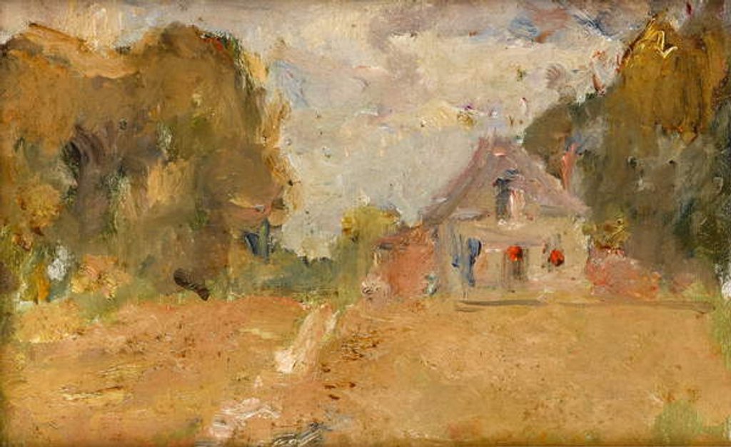 Detail of The Post Office, Saint-Hubert, Rozay-en-Brie, Seine-et-Marne, Île-de-France, c.1890s by Albert de Belleroche