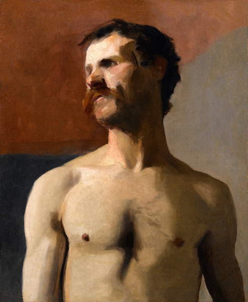 Detail of Male Nude - life study, c.1885 by Albert de Belleroche