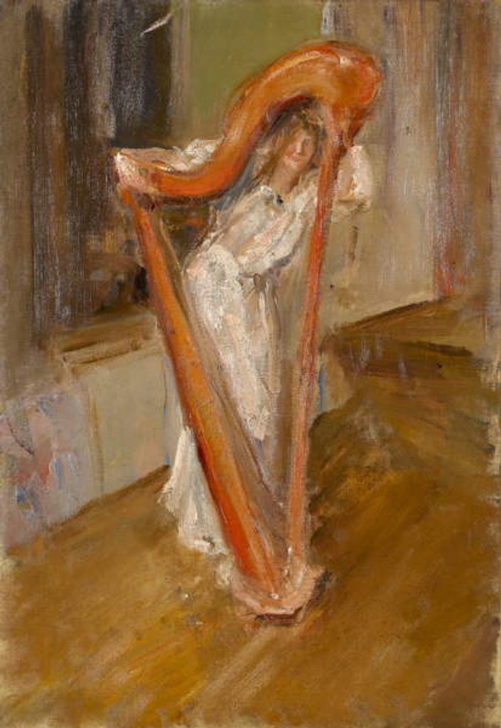Detail of Woman with a harp, 1903 by Albert de Belleroche