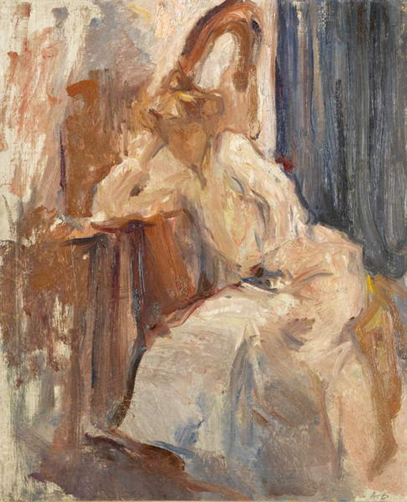 Detail of Seated woman with a harp, c.1890 by Albert de Belleroche