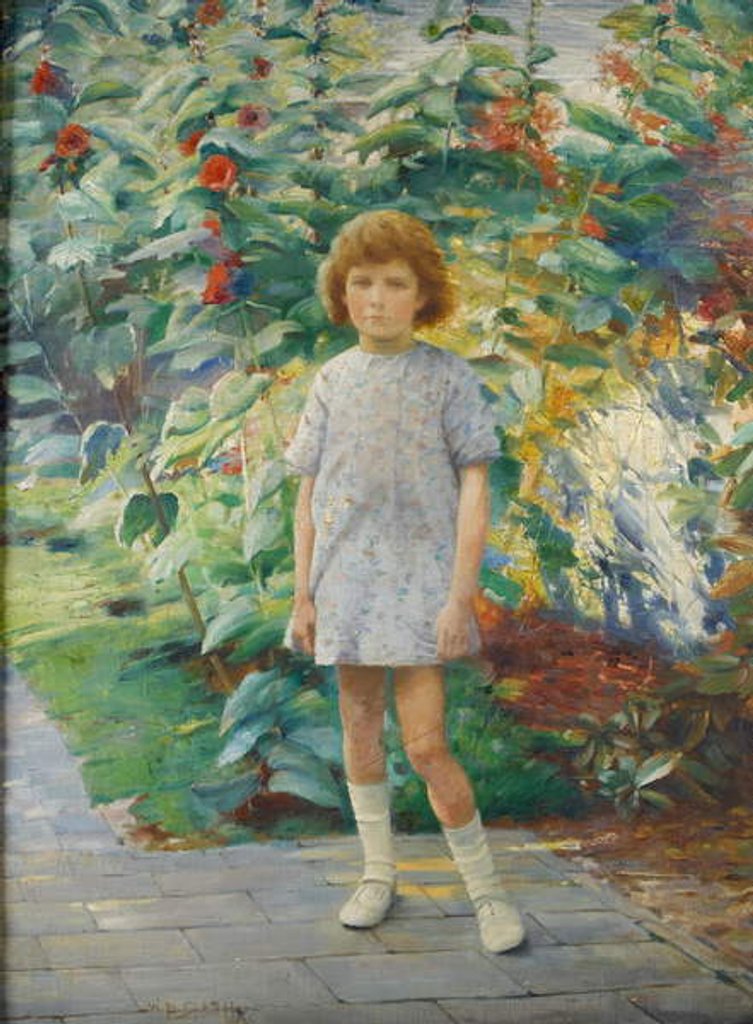 Detail of Girl in a Garden by Walter Bonner Gash
