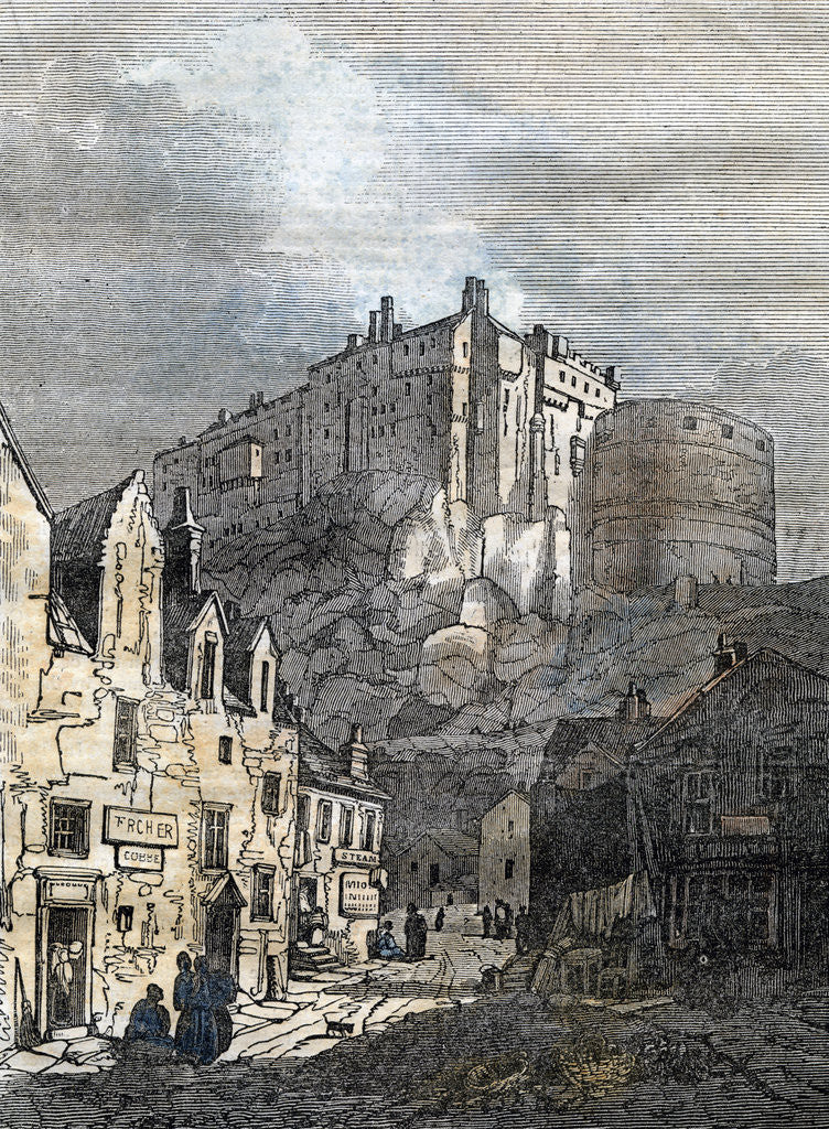 Detail of Edinburgh Castle Scotland 1833 by Anonymous