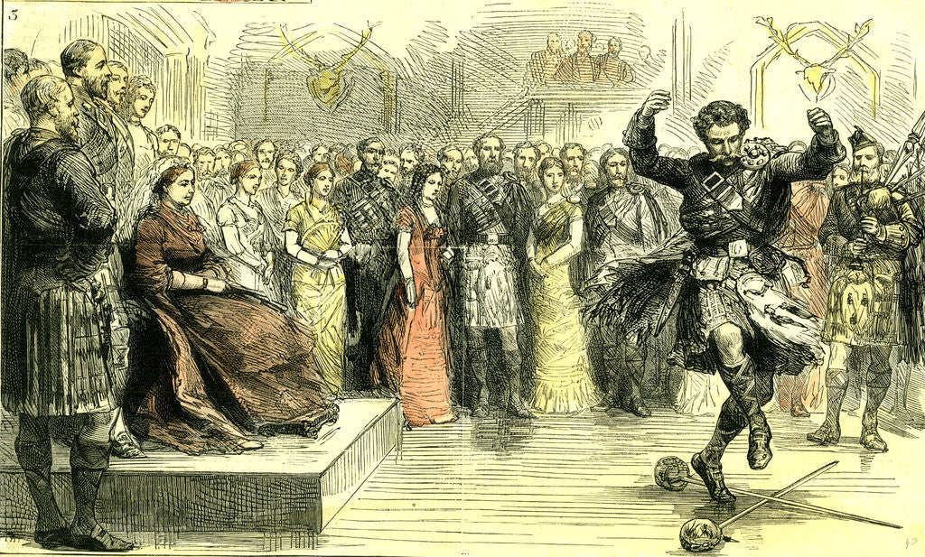 Detail of The Court in the Highlands Scotland 1880 a Sword Dance Scotland by Anonymous