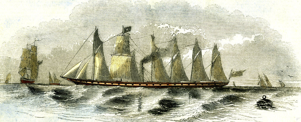 Detail of Great Britain Steamship 1847 by Anonymous