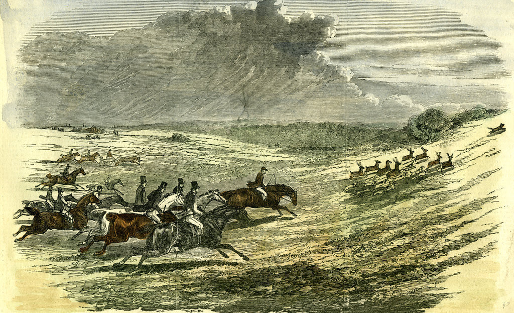 Detail of Lyndhurst New Forest UK 1850 Chase of a Jackal Hunt by Anonymous