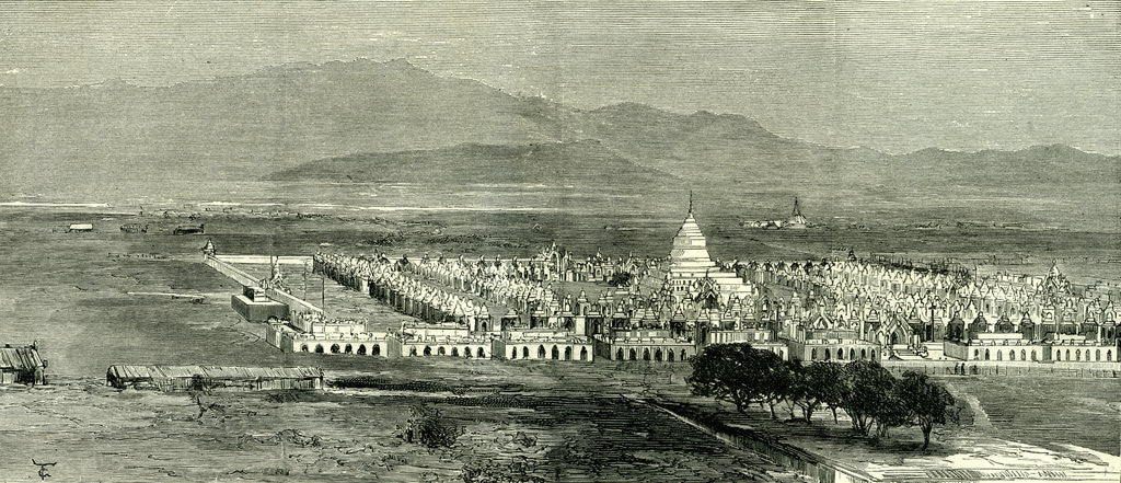 Detail of Mandalay the King's Pagoda Myanmar 1885 the Expedition against the King Theebaw of Burma by Anonymous