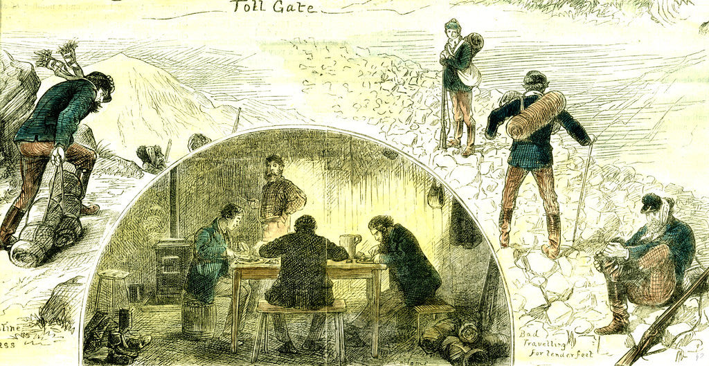 Detail of Colorado U.S.A. 1881 Rough Travel Topping the Argentine Pass by Anonymous