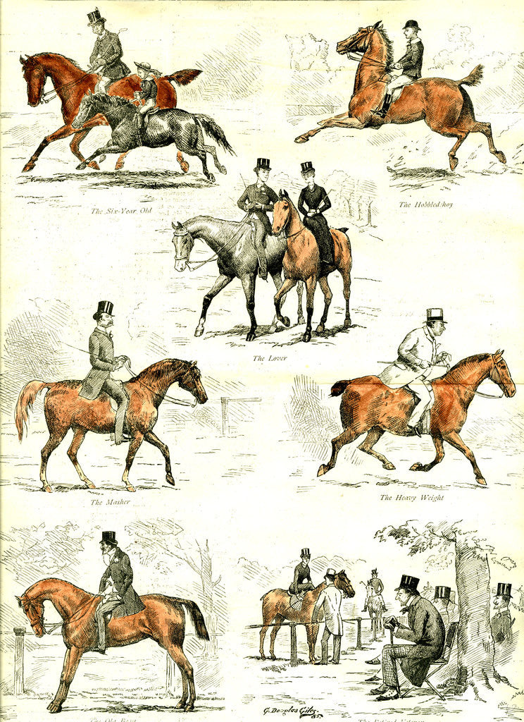 Detail of Horsemanship UK 1885 the Seven Ages of Horsemanship by Anonymous