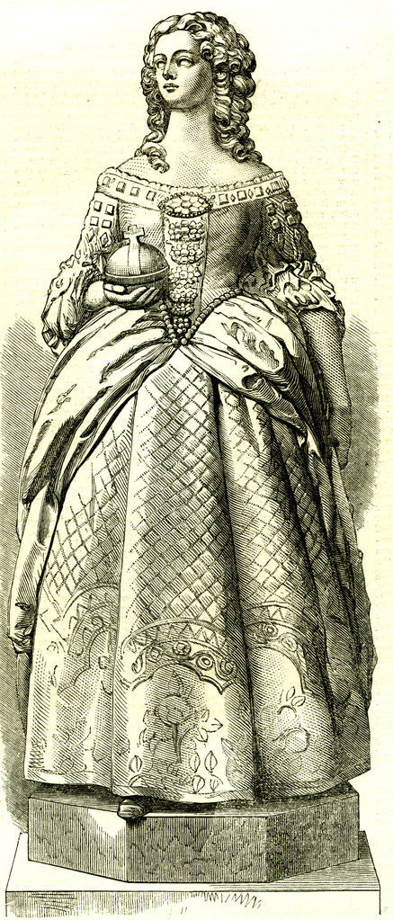 Detail of Queen Mary II Westminster Hall London 1869 Satue, London, Great Britain by Anonymous