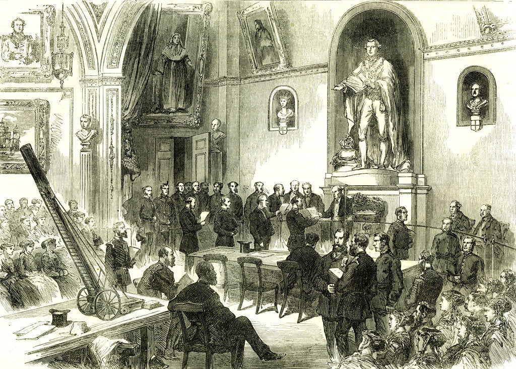 Detail of The Lord Mayor at Guildhall London UK 1867. Presenting Rewards for Saving Life from Fire London Great Britain by Anonymous