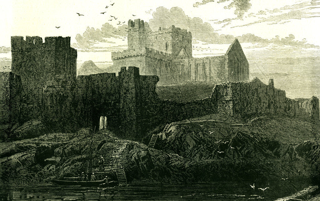 Detail of Peel Castle Isle of Man 1871 by Anonymous