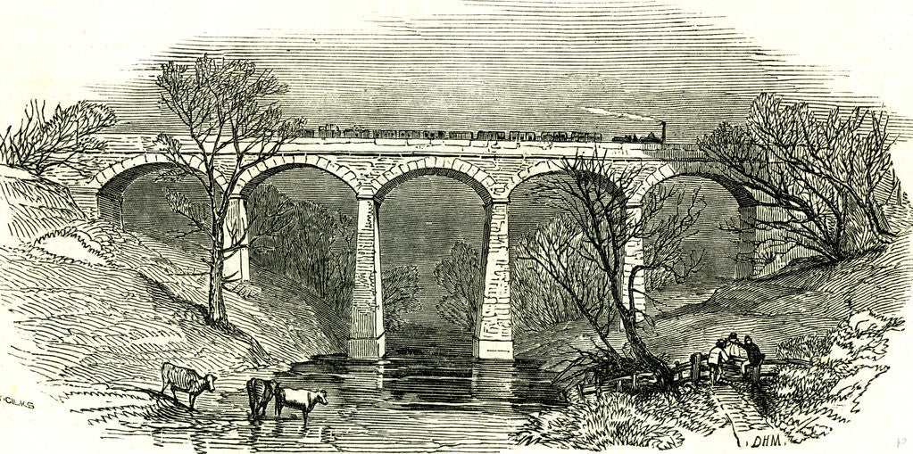 Detail of Eamont Viaduct UK 1846 Opening of the Lancaster and Carlisle Railway by Anonymous
