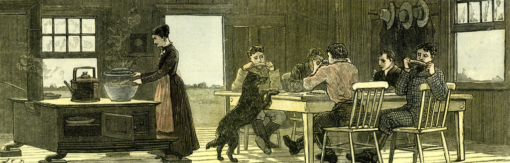 Detail of Canada Farm Life 1880 the First Kettle of Green Corn by Anonymous