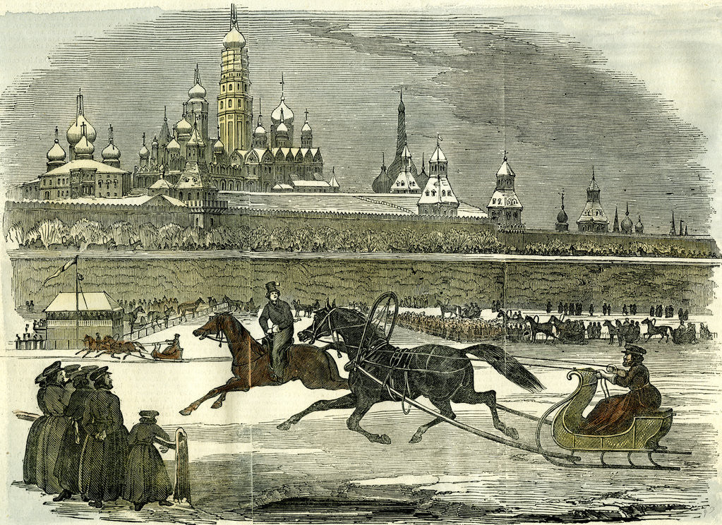 Detail of Moscow Sledging 1850 Russia Horse by Anonymous