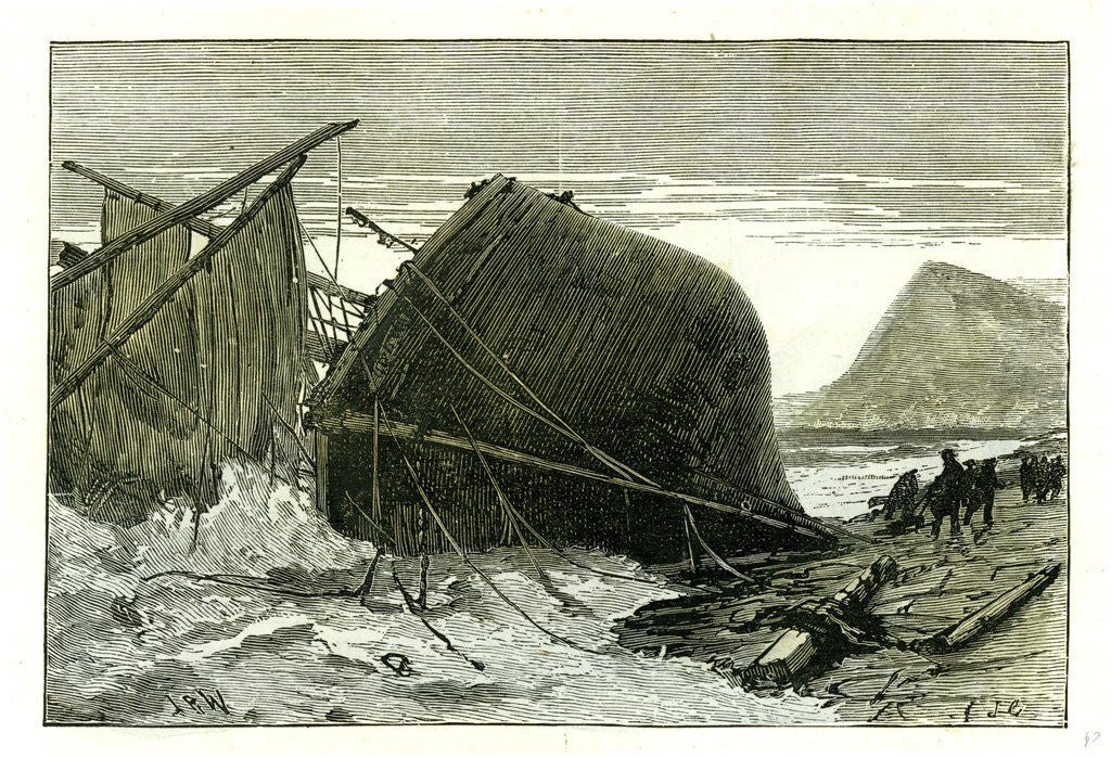 Detail of Dover UK 1887 Wreck of the Russian Vessel Joutsen by Anonymous