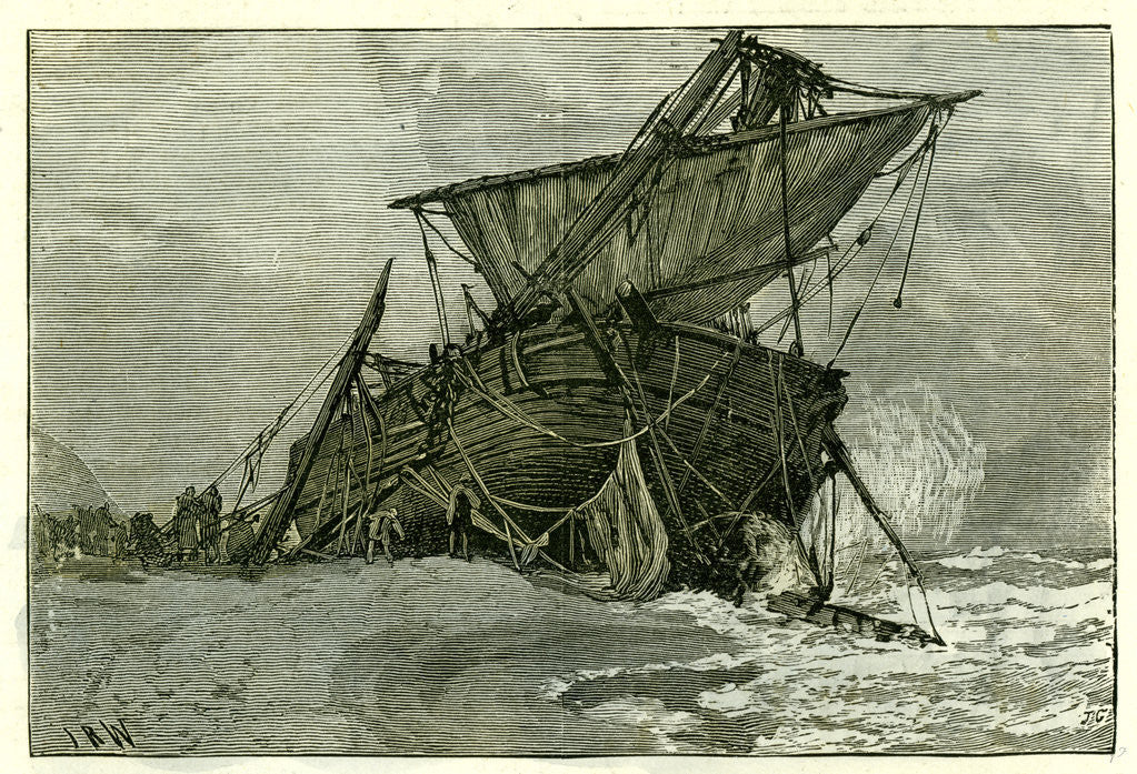 Detail of Wreck of the Tally Ho Eastbourne UK 1887 by Anonymous