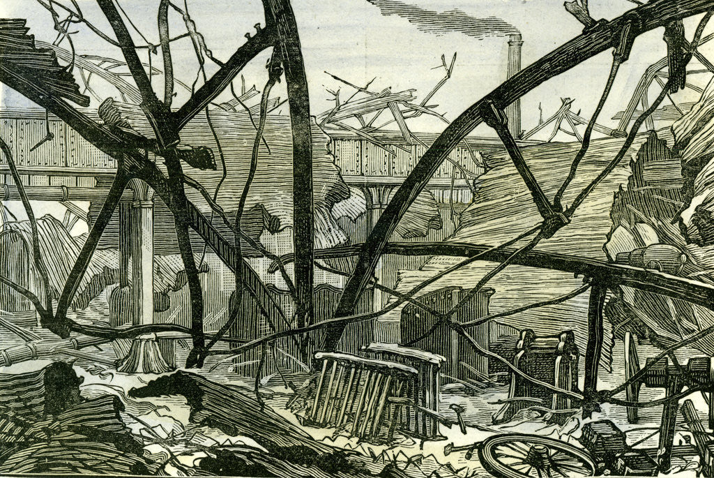 Detail of Woolwich Arsenal London 1887 Damage to the Mounting Shed Carriage Factory by Anonymous