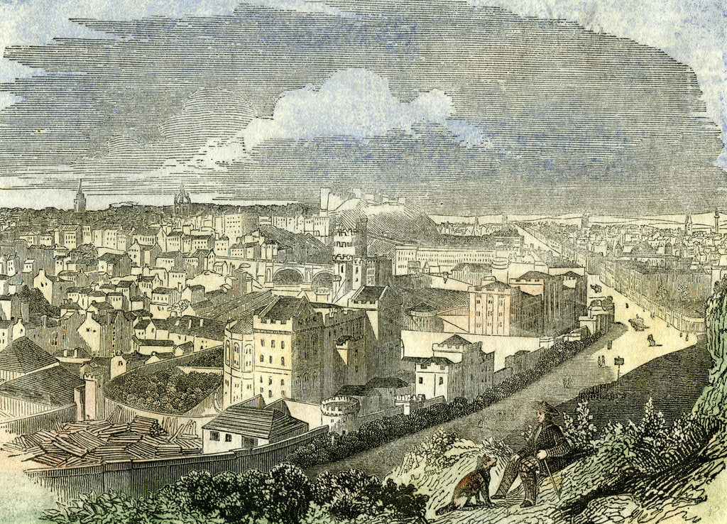 Detail of Edinburgh UK 19th Century View Calton Hill Scotland by Anonymous