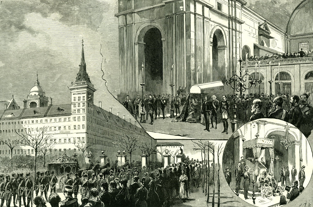 Detail of Madrid Majerit Spain 1885 the Death of the King of Spain by Anonymous