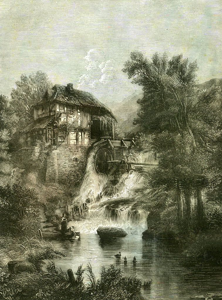 Detail of The Cottage by the Mill UK 19th Century by Anonymous